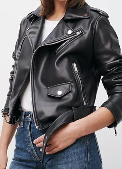 Leather Crop Jacket