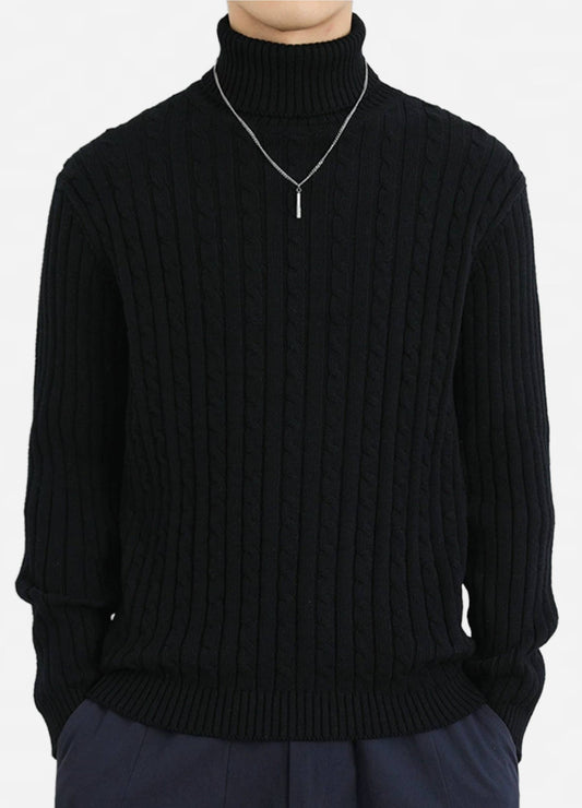 Black Cable Knit