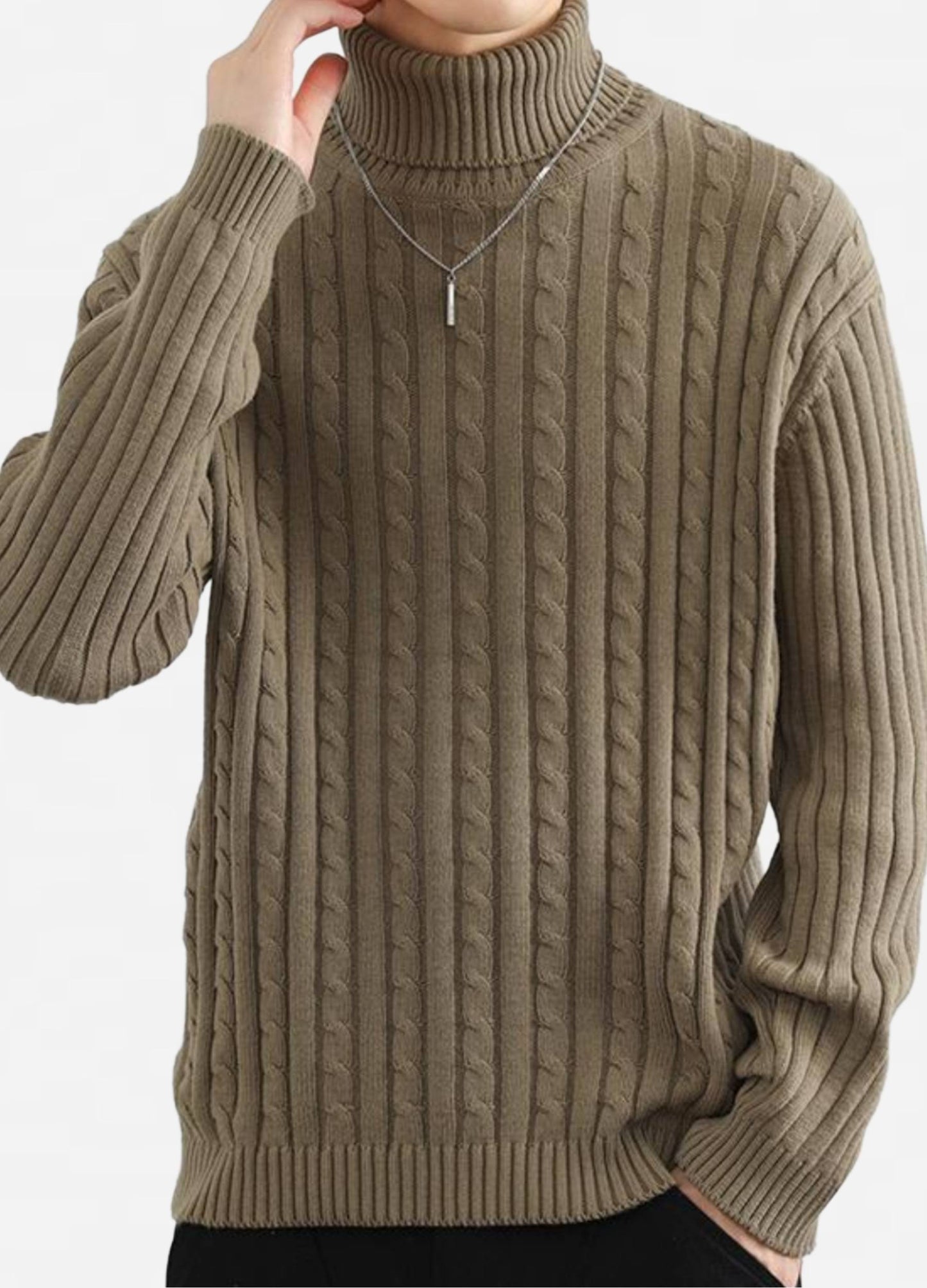 Beige Cable Knit